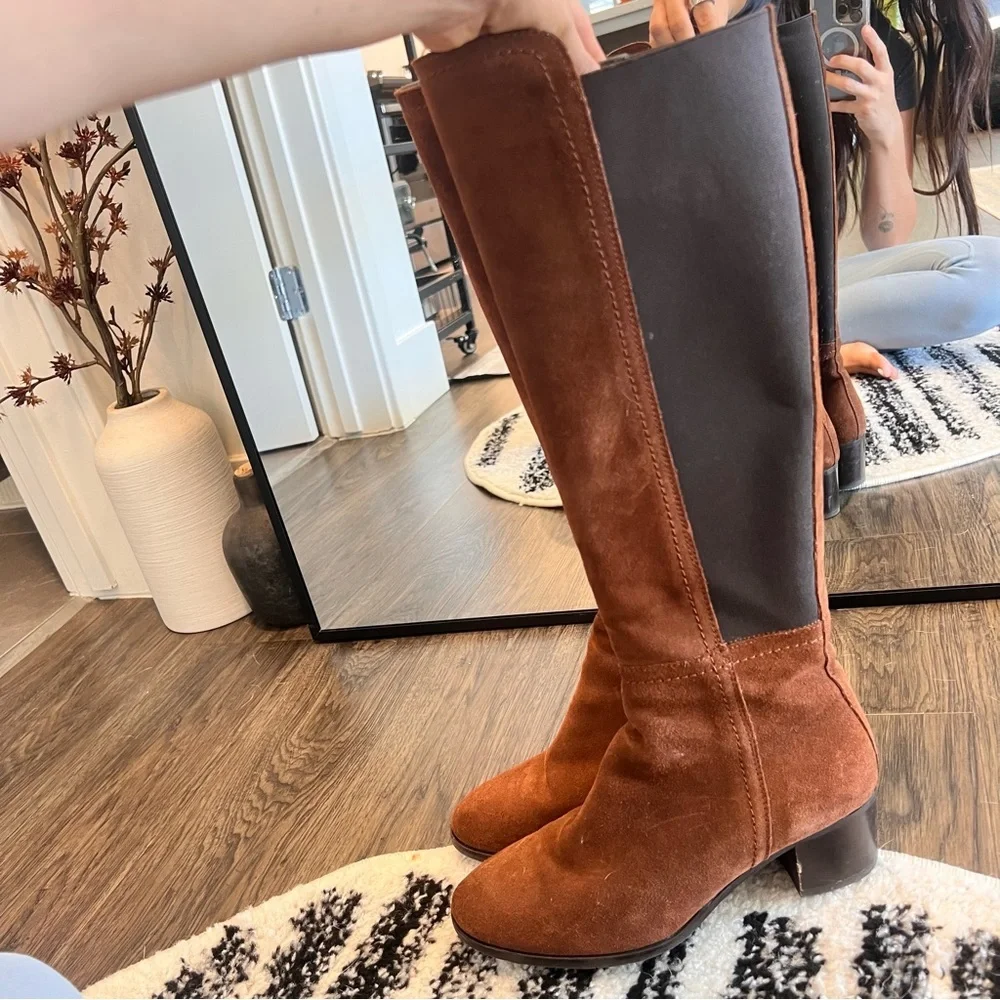 Aquatalia Nova Knee High Suede Boots - Picture 4 of 16